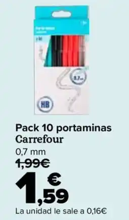 Carrefour Carrefour pack 10 portaminas oferta