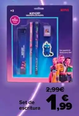 Carrefour Kpop set de escritura oferta