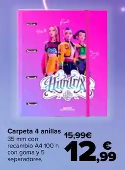 Carrefour Huntix carpeta 4 anillas oferta