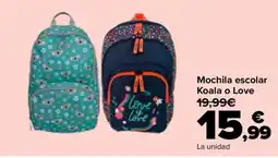 Carrefour Mochila escolar Koala o Love oferta