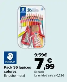 Carrefour Staedtler pack 36 lápices colores oferta