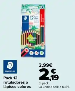 Carrefour Staedtler rotuladores o lápices colores oferta
