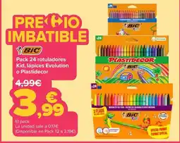 Carrefour Bic rotuladores kid lápices evolution o plastidecor oferta