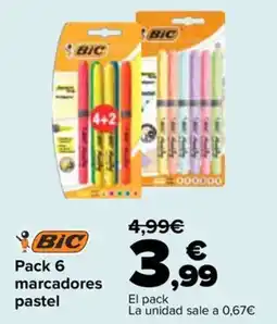 Carrefour Bic marcadores pastel oferta