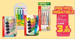 Carrefour Stabilo pack 4 fluorescentes boss o swing cool oferta