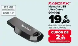 Carrefour Sandisk memoria usb ultra curve oferta