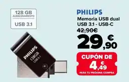 Carrefour Philips memoria usb dual usb 3.1 - usb-c oferta