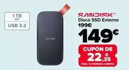 Carrefour Sandisk disco ssd externo oferta