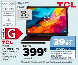 Carrefour Tcl tablet nxtpaper 14 oferta