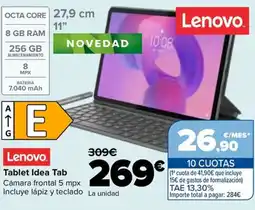 Carrefour Lenovo Tablet Idea Tab oferta