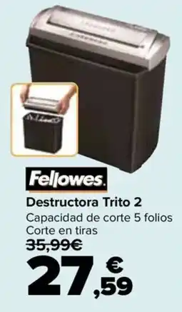 Carrefour Fellowes Destructora Trito 2 oferta