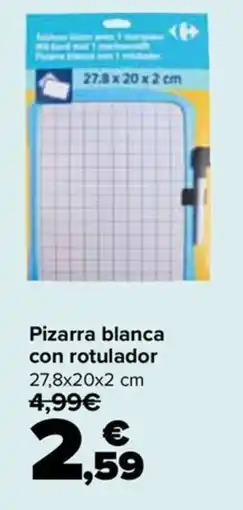 Carrefour Pizarra blanca con rotulador oferta