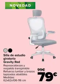 Carrefour Gravity Red silla de estudio giratorio oferta