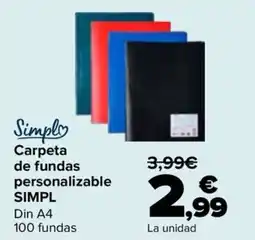 Carrefour Simpl carpeta de fundas personalizable oferta
