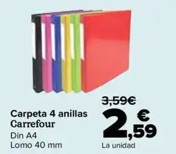 Carrefour Carrefour carpeta 4 anillas oferta