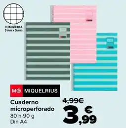Carrefour Miquelrius cuaderno microperforado oferta