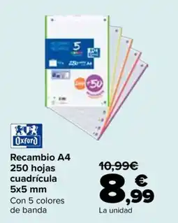 Carrefour Oxford Recambio A4 oferta