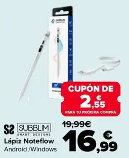 Carrefour Subblim Lápiz Noteflow Android /Windows oferta