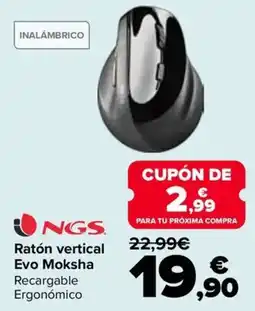 Carrefour NGS ratón vertical Evo Moksha oferta