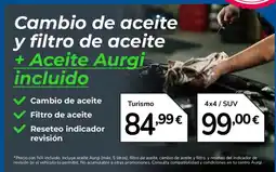 Aurgi Aurgi cambio de aceite y filtro de aceite oferta