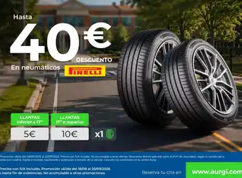 Aurgi Pirelli neumáticos oferta
