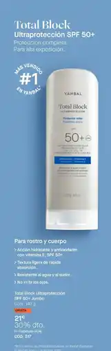 Yanbal Yanbal total block ultraprotecciónSPF 50+ jumbo oferta