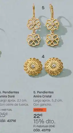 Yanbal Pendientes Amira Cristal oferta