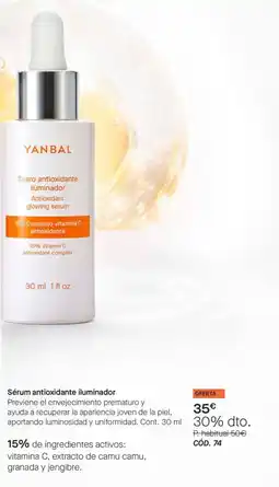 Yanbal Yanbal serum antioxidante iluminador oferta