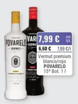 Cuevas Cash Povarello vermut premium blanco/rojo oferta