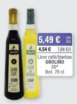 Cuevas Cash Grolino licor café/hierbas oferta