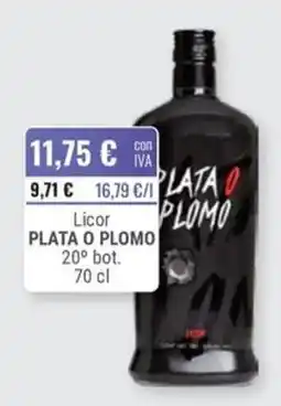 Cuevas Cash Plata o Plomo Licor oferta