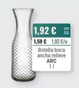 Cuevas Cash Arc botella boca ancha relieve oferta