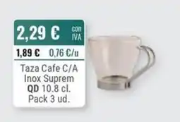 Cuevas Cash Qd Taza cafe c/a inox suprem oferta