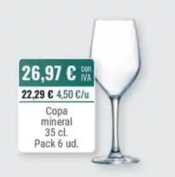 Cuevas Cash Copa mineral oferta