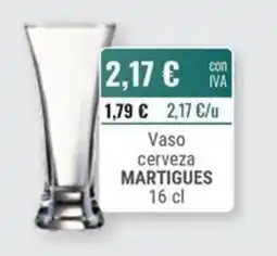 Cuevas Cash Martigues vaso cerveza oferta