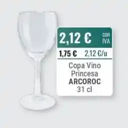 Cuevas Cash Arcoroc copa vino princesa oferta