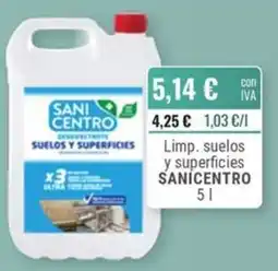 Cuevas Cash Sanicentro limpieza suelos y superficies oferta