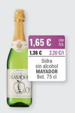 Cuevas Cash Mayador sidra sin alcohol oferta