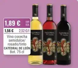 Cuevas Cash Catedral de León vino cosecha semidulce/rosado/tinto oferta