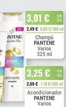 Cuevas Cash Pantene champú oferta