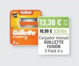 Cuevas Cash Gillette Cargador manual GUILLETTE FUSIÓN oferta