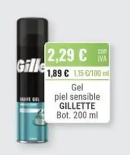 Cuevas Cash Gillette gel piel sensible oferta