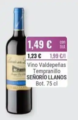 Cuevas Cash Señorio Llanos Vino Valdepeñas Tempranillo oferta