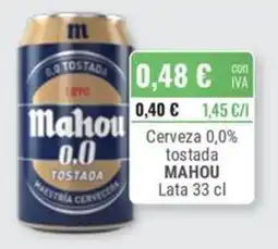Cuevas Cash Mahou 0,0 tostada oferta