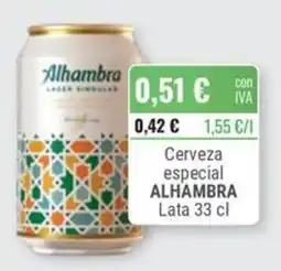 Cuevas Cash Alhambra cerveza especial oferta