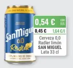 Cuevas Cash San Miguel Radler limón oferta