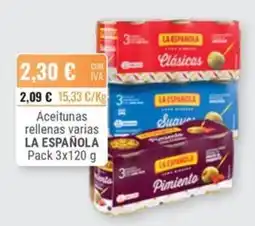 Cuevas Cash La Española aceitunas rellenas varias oferta