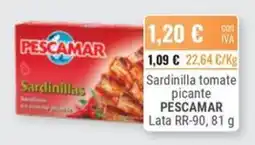 Cuevas Cash Pescamar sardinillas tomate picante oferta