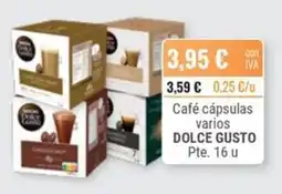 Cuevas Cash Dolce Gusto café cápsulas varios oferta