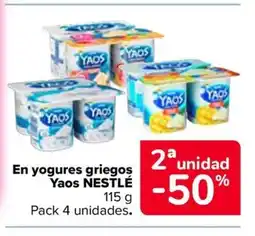 Carrefour NESTLÉ En yogures griegos Yaos oferta